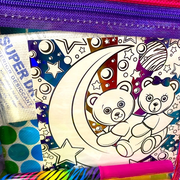 LISA FRANK TRIFOLD PORTFOLIO OVER 750 STICKERS 3 PUZZLES ACTIVITY SET MORE NWT - Picture 16 of 16